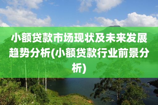 小额贷款市场现状及未来发展趋势分析(小额贷款行业前景分析)