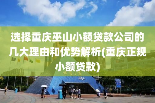 选择重庆巫山小额贷款公司的几大理由和优势解析(重庆正规小额贷款)